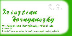 krisztian hornyanszky business card